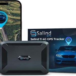 SALIND GPS Magnetic, up to 70 Days Battery - GPS Tracker for Every Vehicle, 4G LTE Car GPS Tracker with Strong Built-in Magnet for Easy Fixation on All Surfaces, Robust & Splash Proof Tracking Device