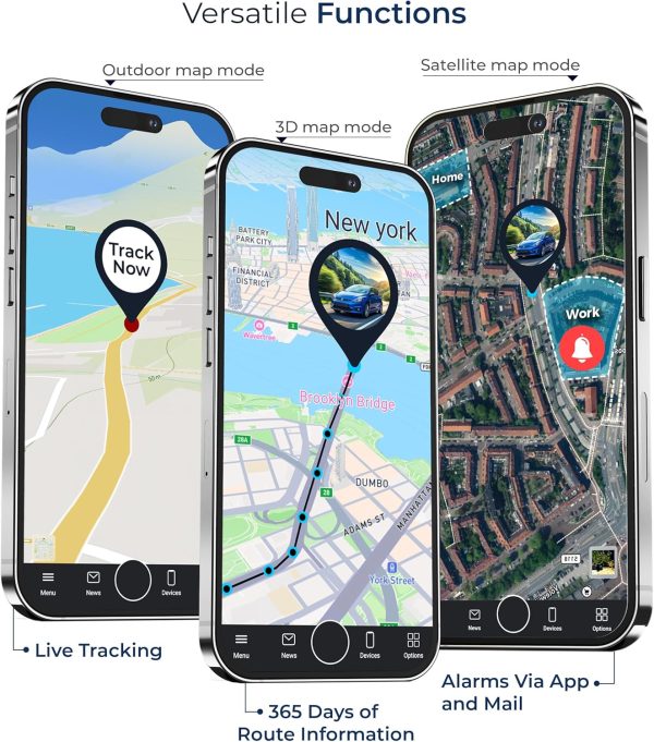SALIND GPS Magnetic, up to 70 Days Battery - GPS Tracker for Every Vehicle, 4G LTE Car GPS Tracker with Strong Built-in Magnet for Easy Fixation on All Surfaces, Robust & Splash Proof Tracking Device - Image 5